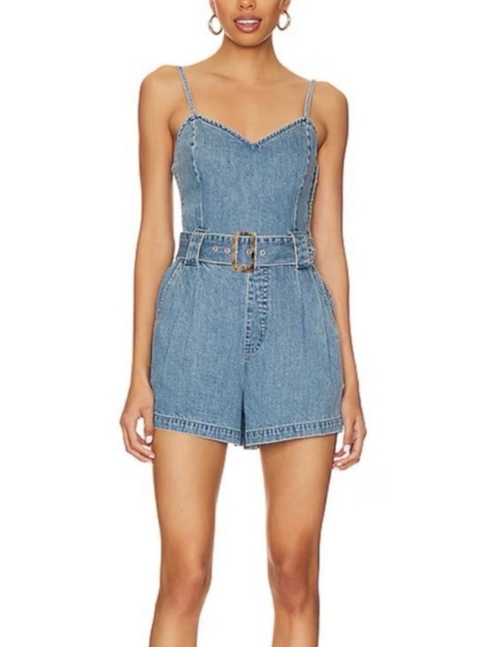 Show Me Your Mumu Sloan Romper Denim